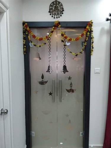 Pooja Room Glass Door