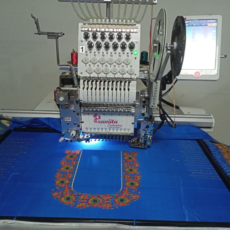 Praniita automatic small frame embroidery machine, Color : White