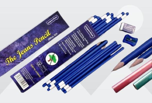 Paperfine Woodfree Polymer Jeans Pencil, Length : 6-8inch