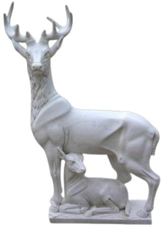 Polished Marble Deer Statue, for Dust Resistance, Shiny, Size : Multisizes