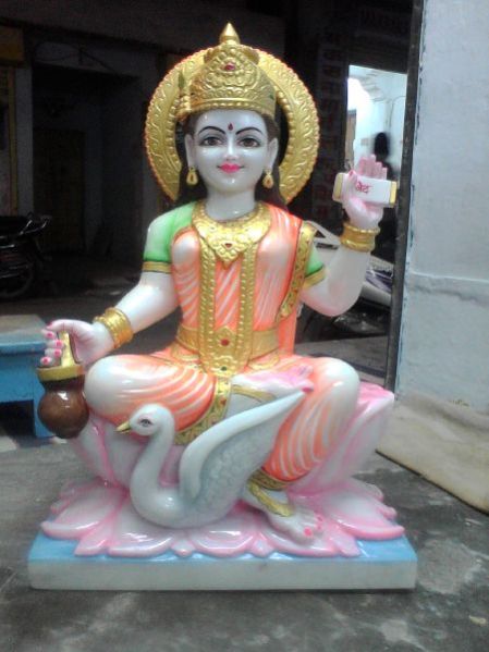 Marble Saraswati Mata Statue