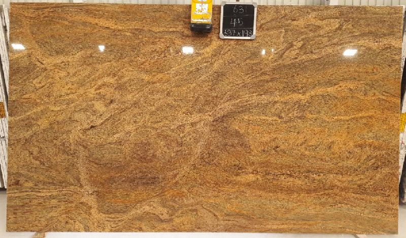 Polished Canyon Gold Granite Slab, for Steps, Staircases, Kitchen Countertops, Flooring, Specialities : Striking Colours