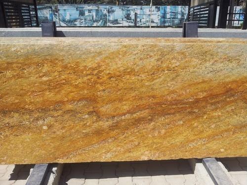 Polished Imperial Gold Granite Slab, for Staircases, Kitchen Countertops, Width : 0-1 Feet, 1-2 Feet