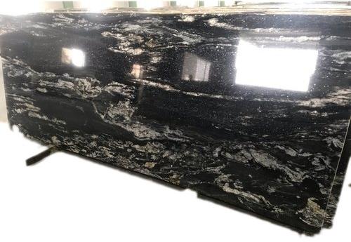 Polished Titanium Gold Granite Slab, for Staircases, Kitchen Countertops, Flooring, Width : 0-1 Feet