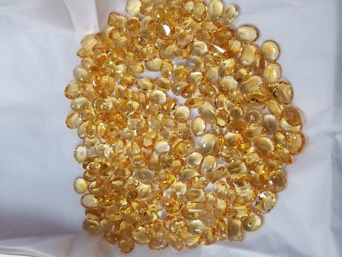 Oval Citrine Gemstone, Color : Yellowish  