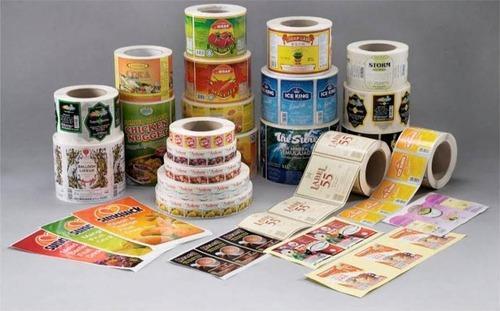 Glossy Lamination Printed Sticker Label, Packaging Type : Roll