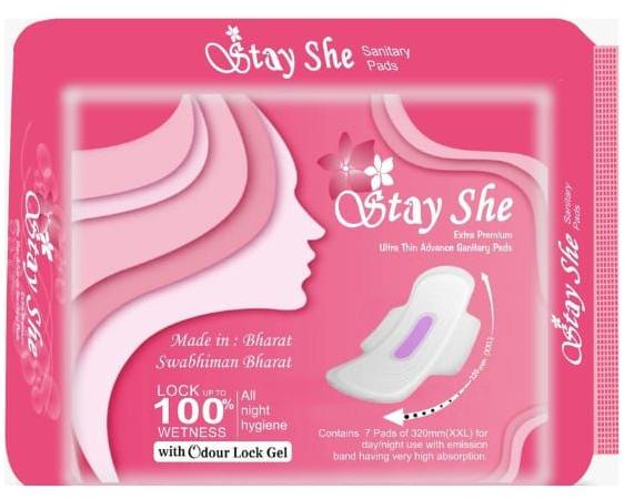 Stay She XXL Sanitary Napkin, Style : Disposable