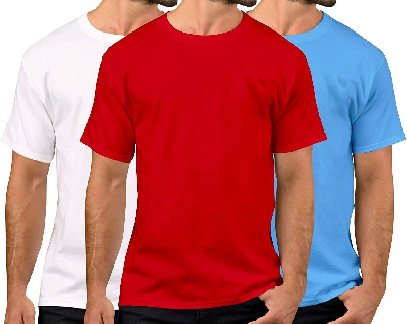 Pure Cotton Plain Mens T shirts, for Chef, Textiles, Home, Hotel, Packaging Size : 10 pieces