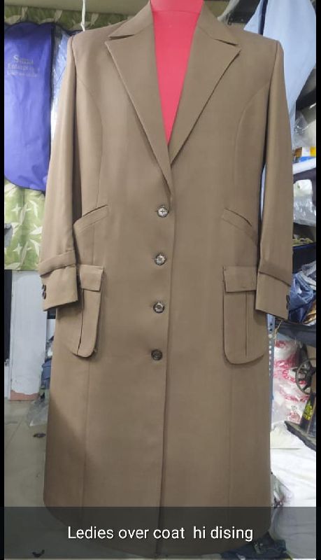 Plain Cotton Ladies Overcoat, Size : XL, XXL
