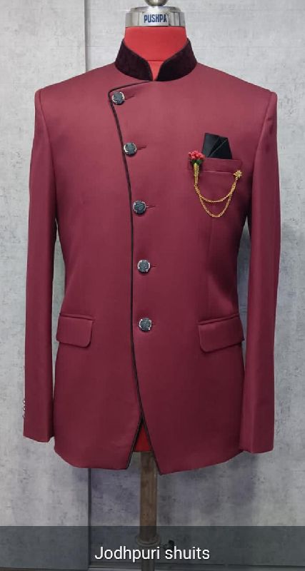 Mens Party Wear Jodhpuri Suit, Pattern : Plain