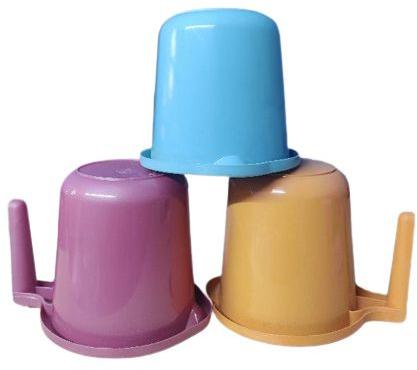 Plain Polished Multicolor Plastic Bath Mug For Home Use