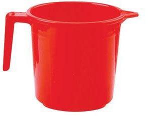 Red Plastic Bath Mug