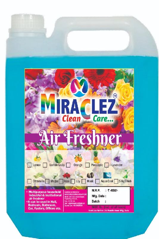 Miraclez Blue Air Freshener Liquid, INR 45INR 75 / Spry, Can Carboy by