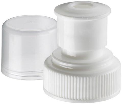 Round Plastic Push Pull Bottle Cap, Color : White