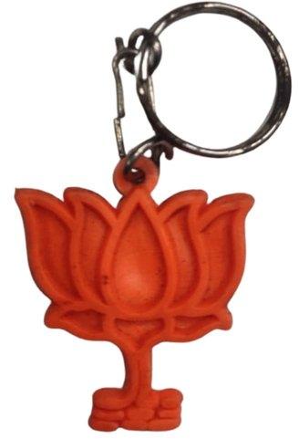 BJP Rubber Key Chain, Color : Orange