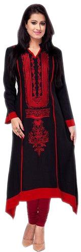 Ladies Embroidered Kurti, Size : XL, XXL, XXXL