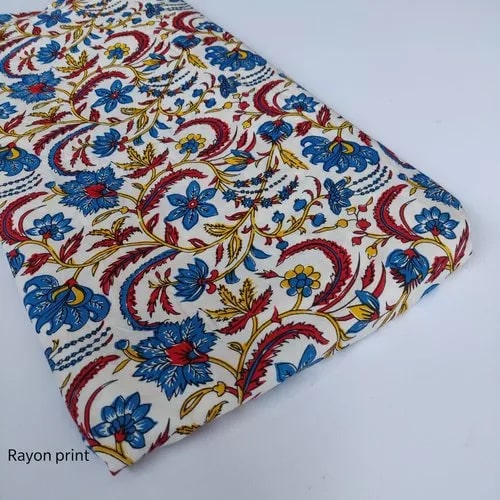 Procion Printed Rayon Fabric, for Textile, Width : 42 Inch