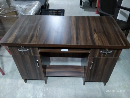 Rectangular Wooden Computer Table, Color : Brown