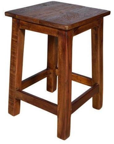 Polished Plain Wooden Square Stool, Size : Standard