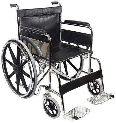 Steel wheel Chair, Color : Black, Silver