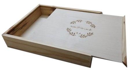Pinewood Birchply Wooden Wedding Album Box, Size : 16x13x2 Inch