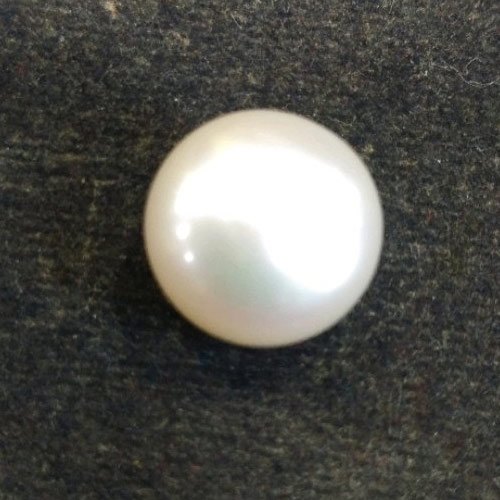 Round Pearl Stone, Color : White