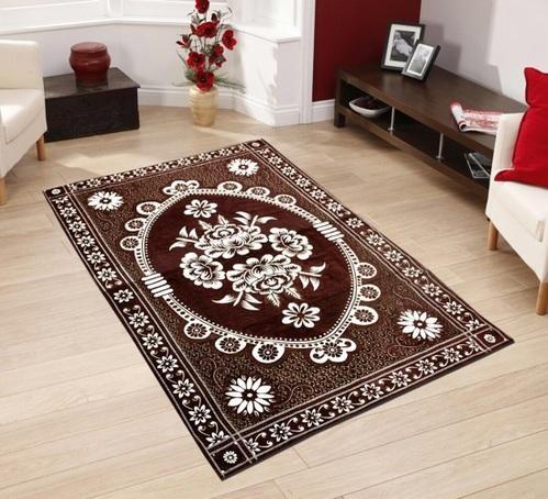 Embroidered Cotton floor carpet, Size : 5x7 ft