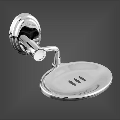 Round Stainless Steel Bathroom Soap Dish, Color : Silver