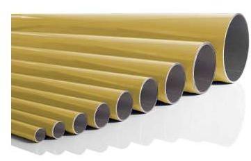 Round Nitrogen Aluminium Pipes, for Industrial, Color : Yellow