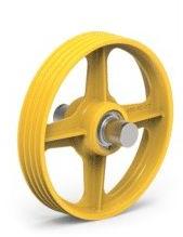 Damork Drive Automatic Elevator Diverter pulley, Color : Yellow