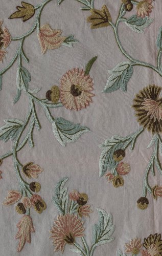 Kashmir Handmade Crewel Fabric, Width : 44 inch