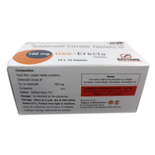 Gee-Erecta Sildenafil Citrate Tablets IP 100mg