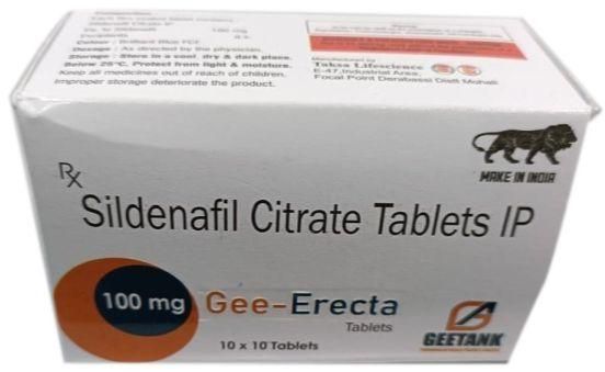 Gee-Erecta Sildenafil Citrate Tablets IP 100mg