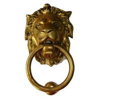 Brass Lion Door Knocker, Color : Golden