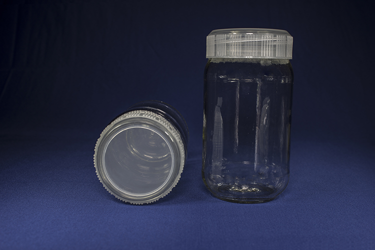 Round 400ml Glass Jar, for Kitchenware, Pattern : Plain