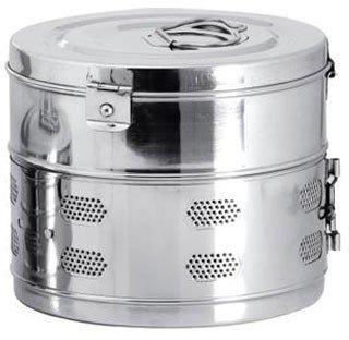 Round Mirror Polished Stainless Steel Dressing Drum, Size : 9X9 iNCH