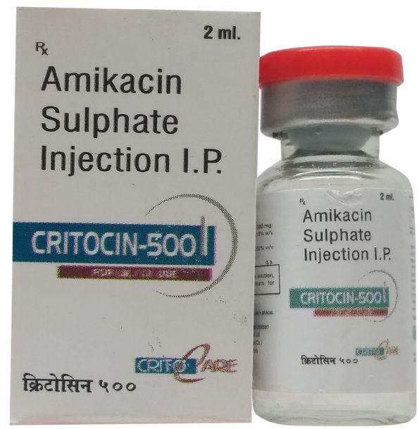 Critocin-500 Injection, Form : Liquid, Packaging Type : Glass Bottles ...