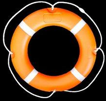 Circle polythelene outer shell Lifebuoy, Color : Orange