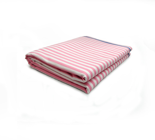 Cotton/polyester Blend Hospital Linen, Color : pink white striped 