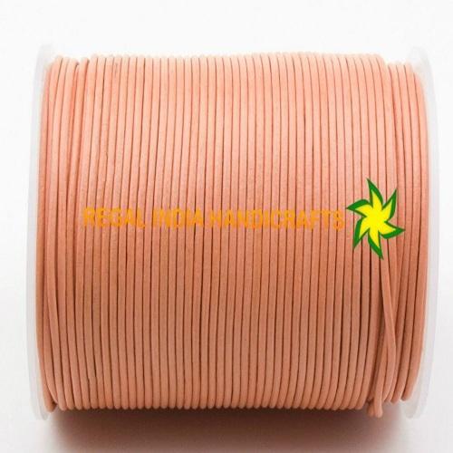 Leather Cord Thread Strip, Color : Peach