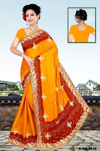 Bandhani saree, Saree Length : 6 mtr length