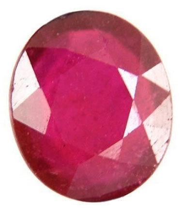 Natural ruby gemstone, for Jewellery, Shape : Oval