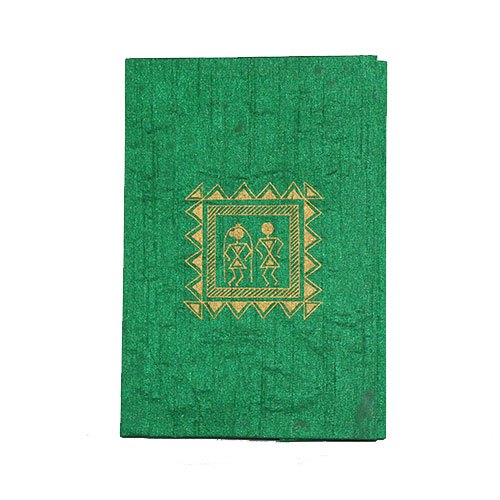 Warli Printed Handmade Paper Diary, Cover Material : Silk Cover