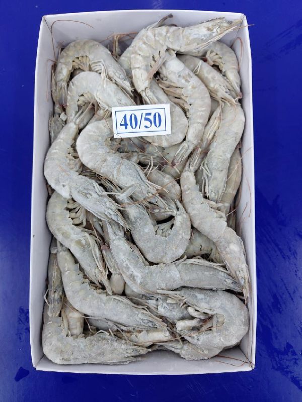 Chopped frozen prawns, Variety : Black Tiger Shrimp, White Shrimp