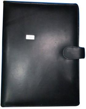 Leather Document File Folder, Color : Black