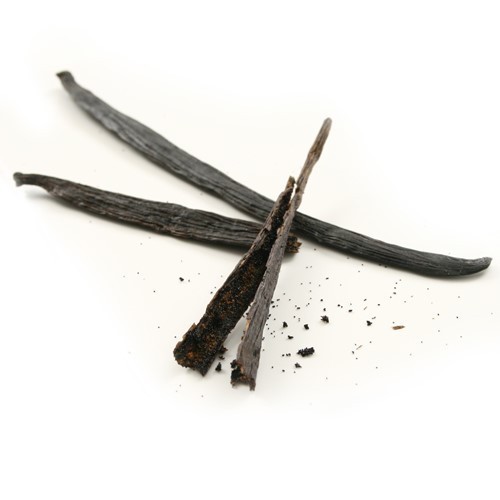 Black Organic Vanilla Beans, for Cooking, Oil Extraction, Style : Dried