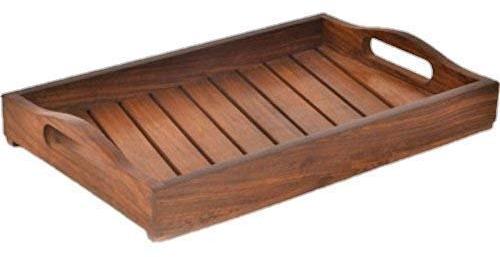 Sharma Handicrafts Plain wooden serving tray, Size : 14x9x2.5 Inch