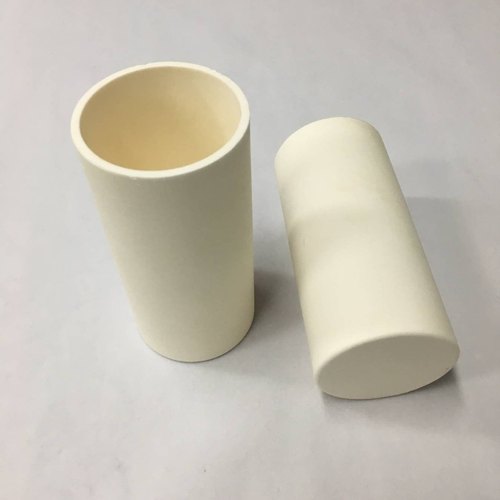 Round Refractory Ceramic Crucible, Color : White