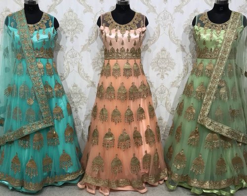Heavy Embroidered Anarkali Suit, Occasion : Bridal wear