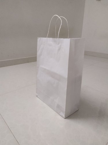 Imported Paper Shopping Bags, Color : White